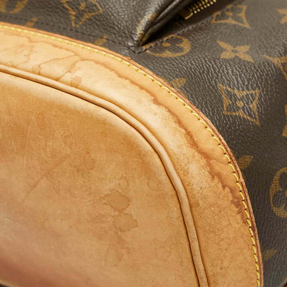 LOUIS VUITTON Authentic Brown Monogram Leather Backpack - Picture 4 of 14
